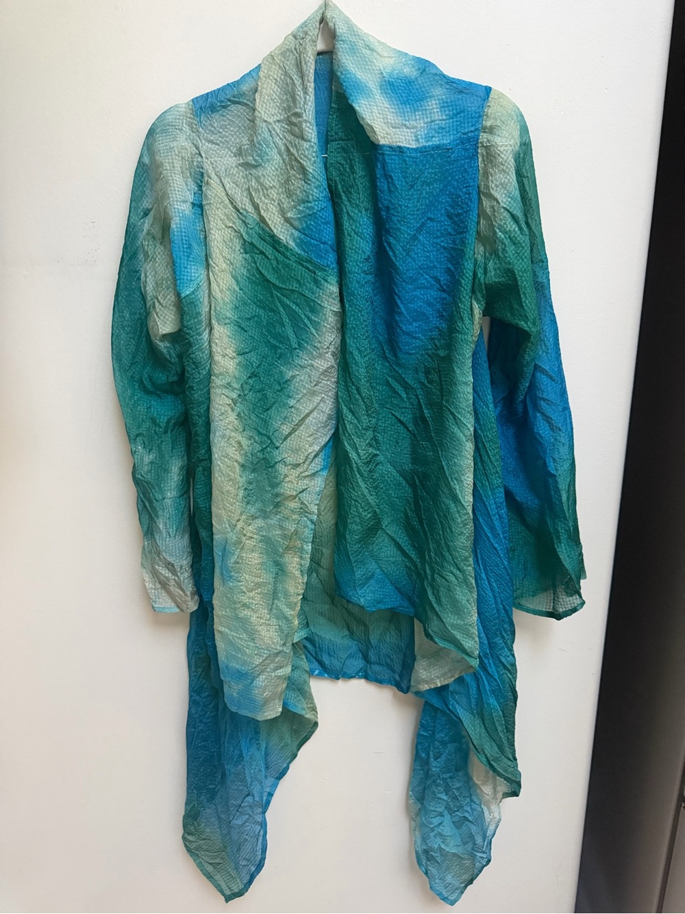 Bryn Walker Blue-Green Lightweight Draped Jacket